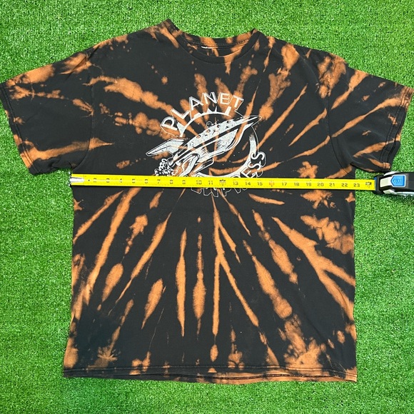 1/1 Futurama Planet Express Rocket Logo Custom Bleach Washed Dyed Tee XL - Picture 4 of 5